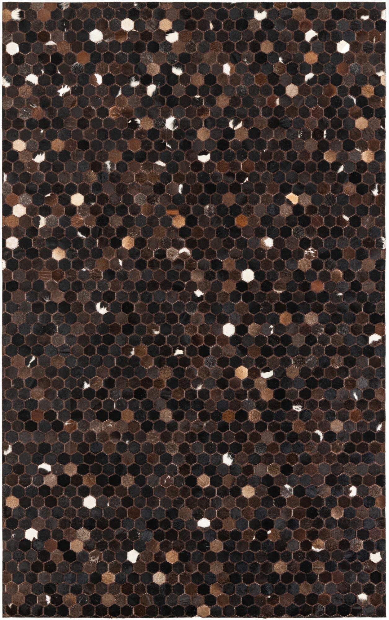  5' x 8' 2 Cowhide Leather Rug