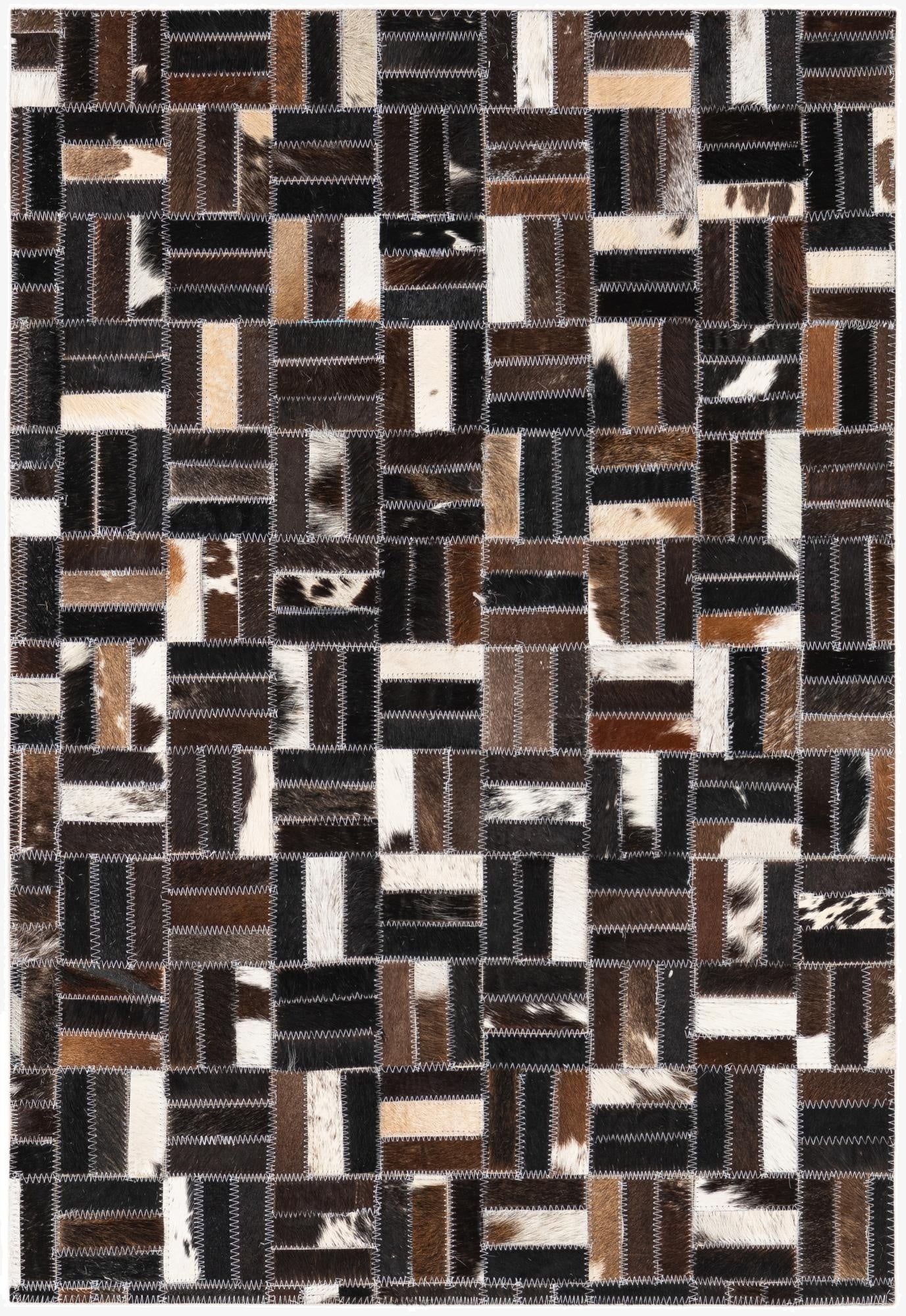  2' x 3' Cowhide Leather Rug
