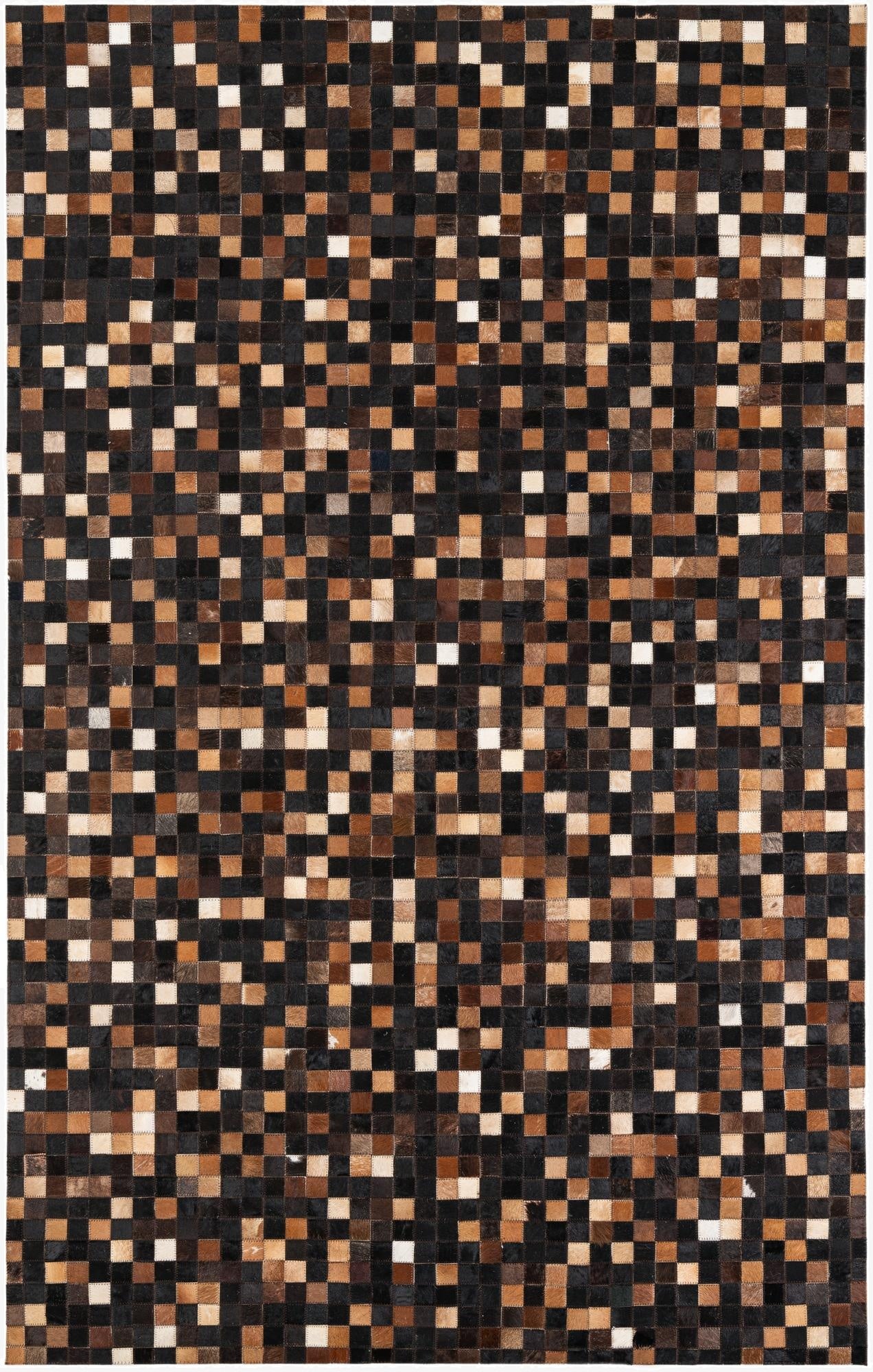  5' x 8' Cowhide Leather Rug