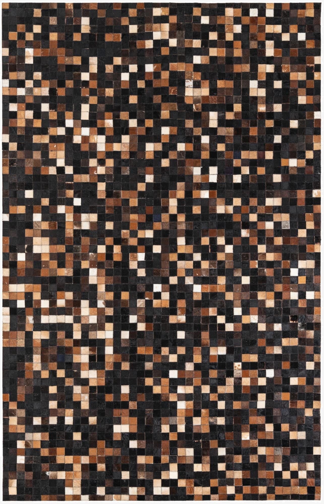  5' x 8' Cowhide Leather Rug