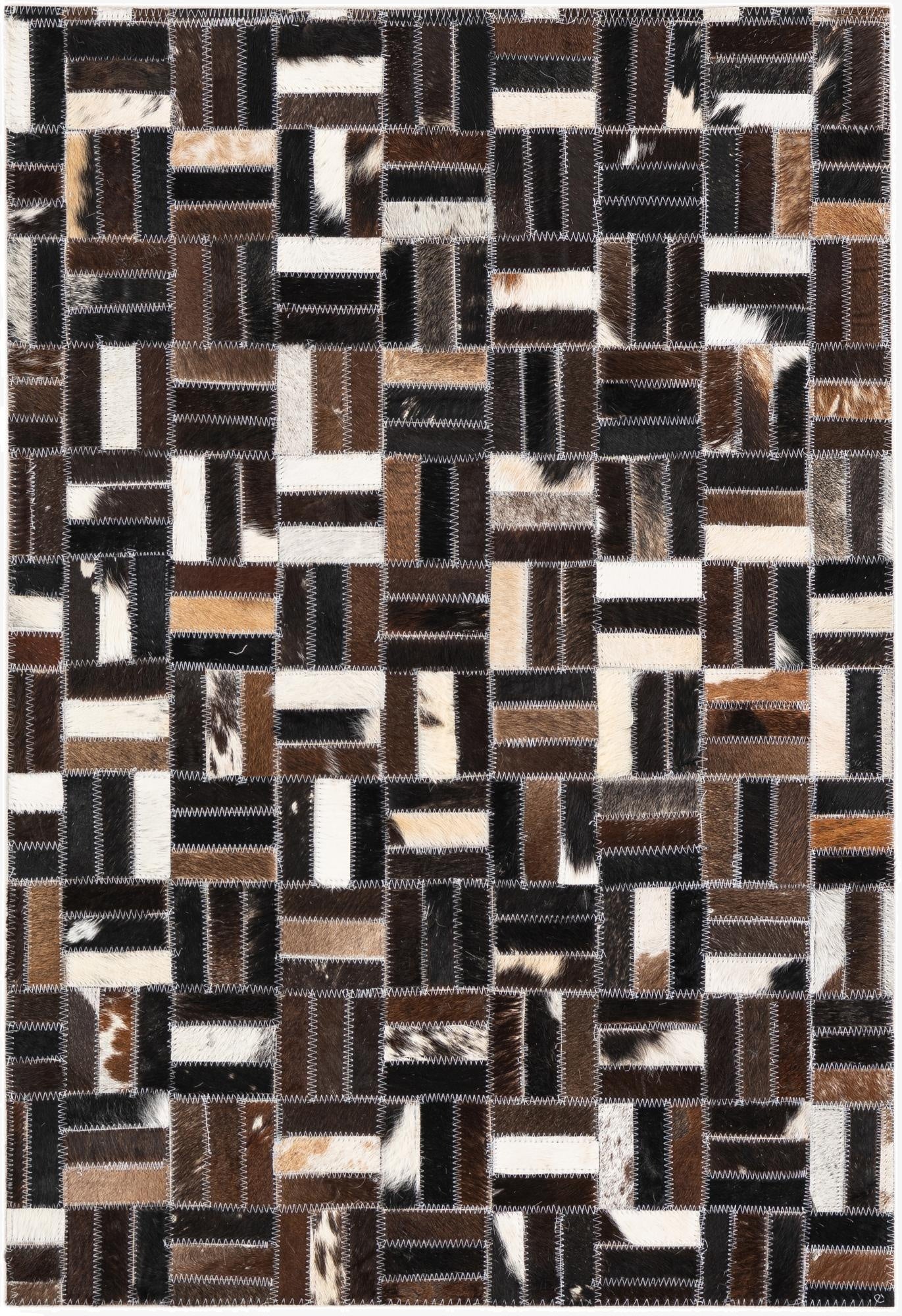 2' x 3' Cowhide Leather Rug