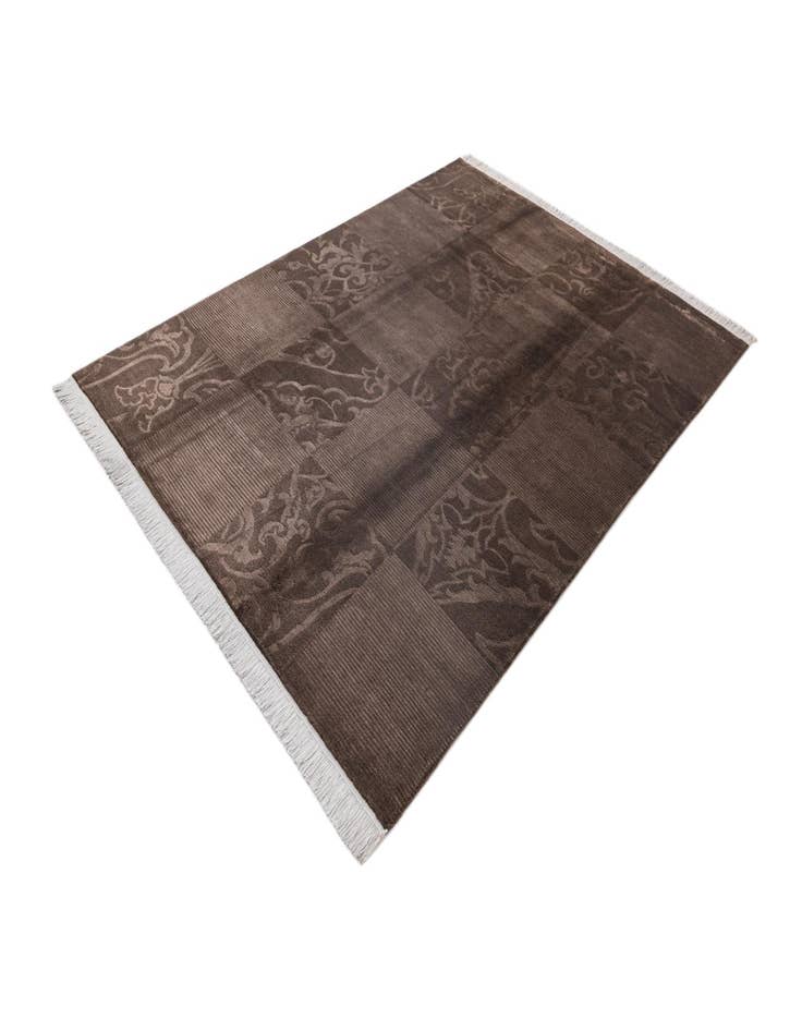 Detail image of  5' 9 x 8'  Hand Knotted Darya Wool Rug