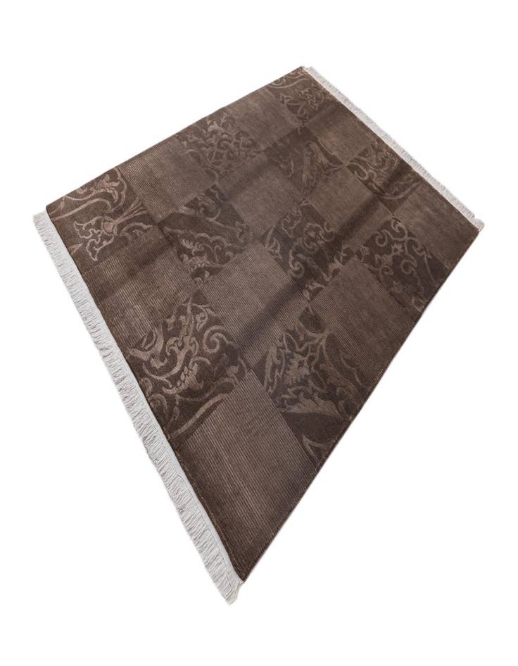 Detail image of  5' 9 x 8'  Hand Knotted Darya Wool Rug