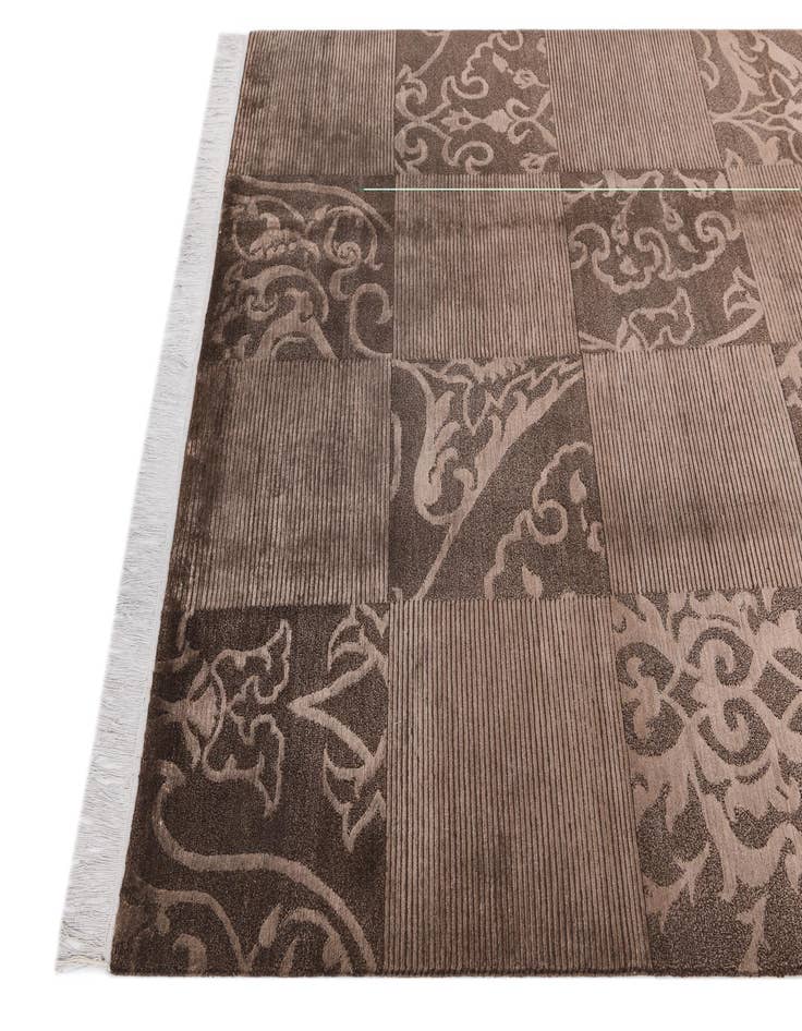 Detail image of  5' 9 x 8'  Hand Knotted Darya Wool Rug