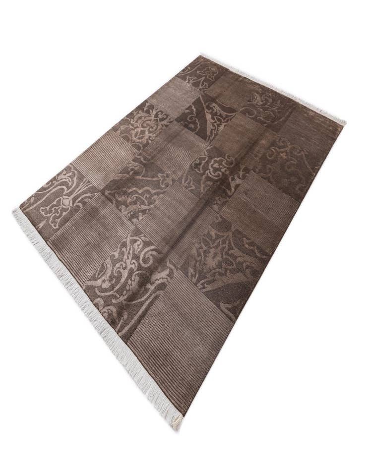 Detail image of  5' 9 x 8'  Hand Knotted Darya Wool Rug