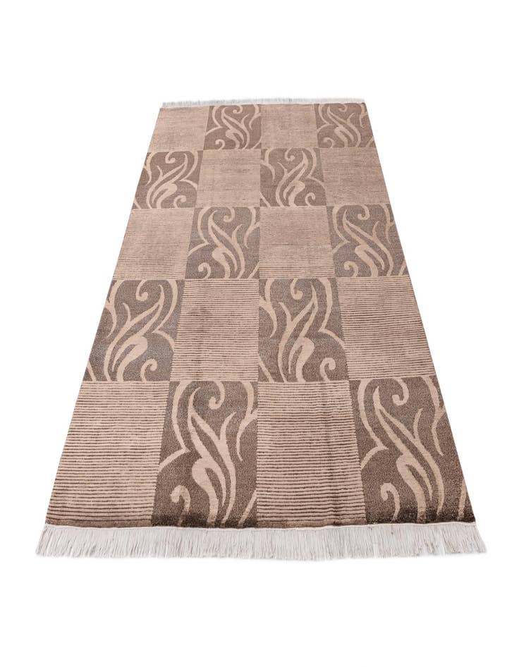 Detail image of  5' 7 x 8'  Hand Knotted Darya Wool Rug