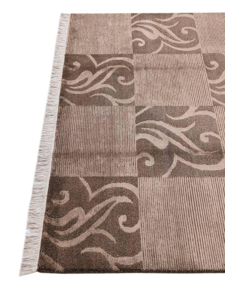 Detail image of  5' 7 x 8'  Hand Knotted Darya Wool Rug