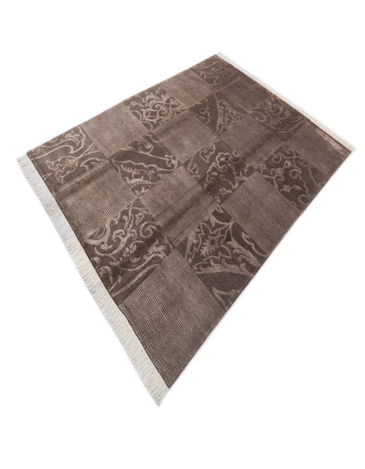 Detail image of  5' 9 x 8'  Hand Knotted Darya Wool Rug