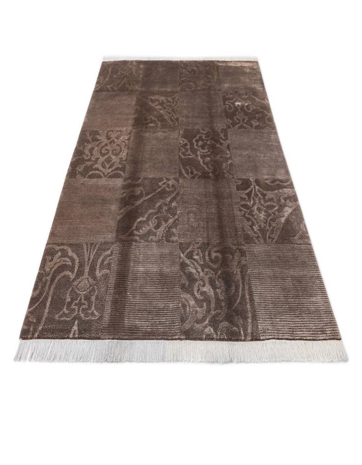 Detail image of  5' 9 x 8'  Hand Knotted Darya Wool Rug