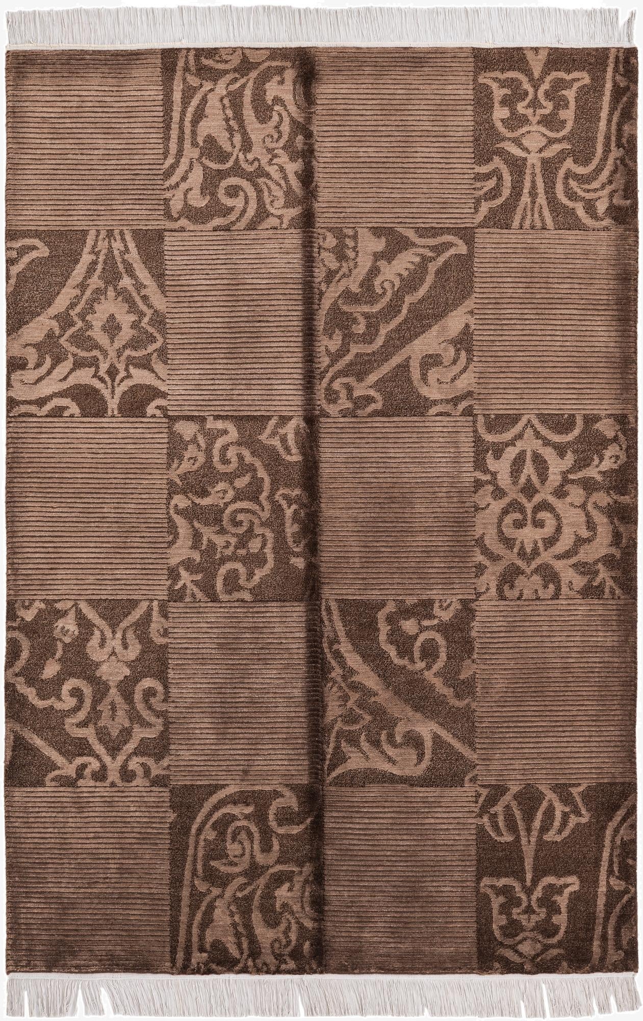  4' 2 x 6' 2  Hand Knotted Darya Wool Rug