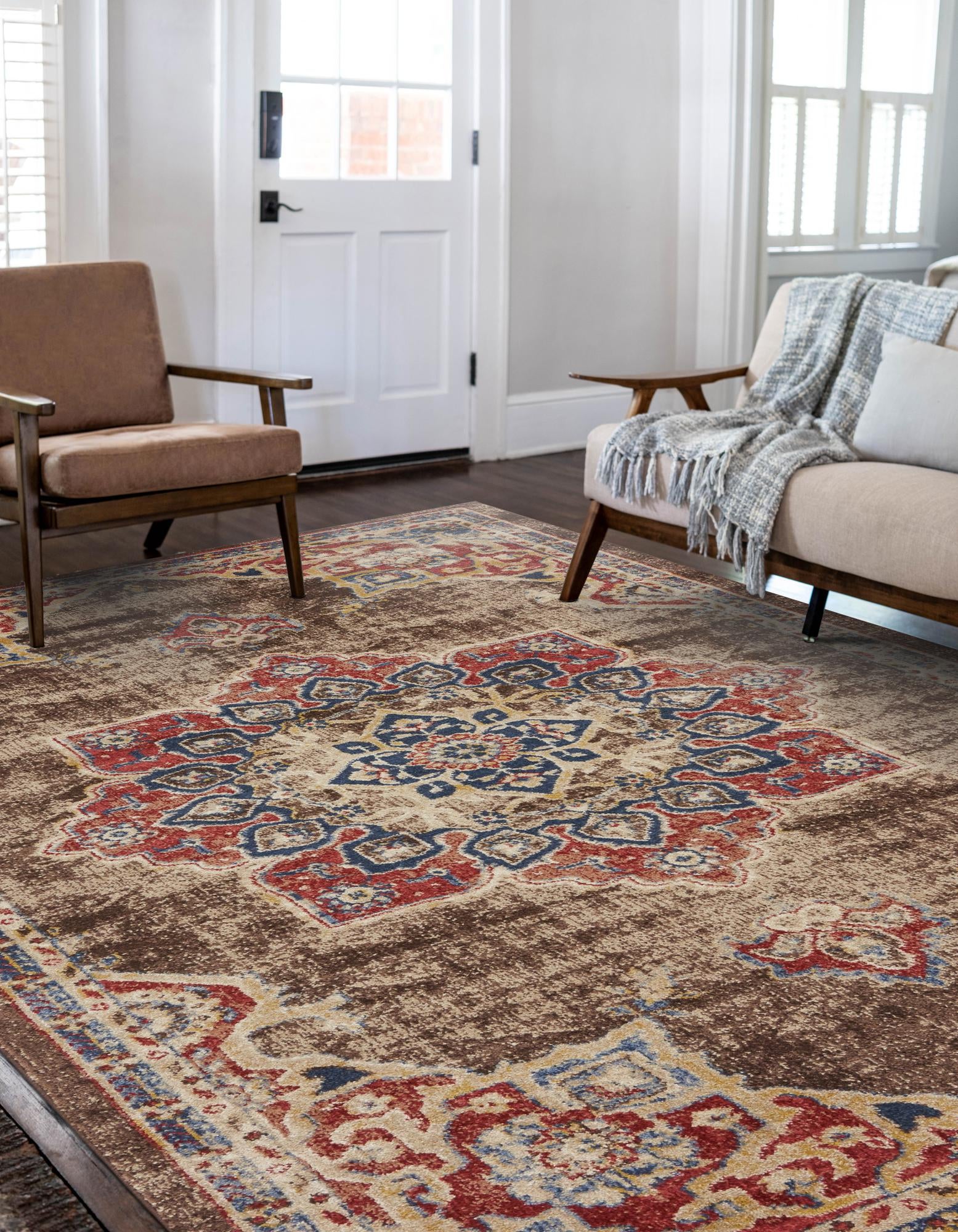 Chocolate Brown 9' x 12' 2 Eden Rug | Rugs.com