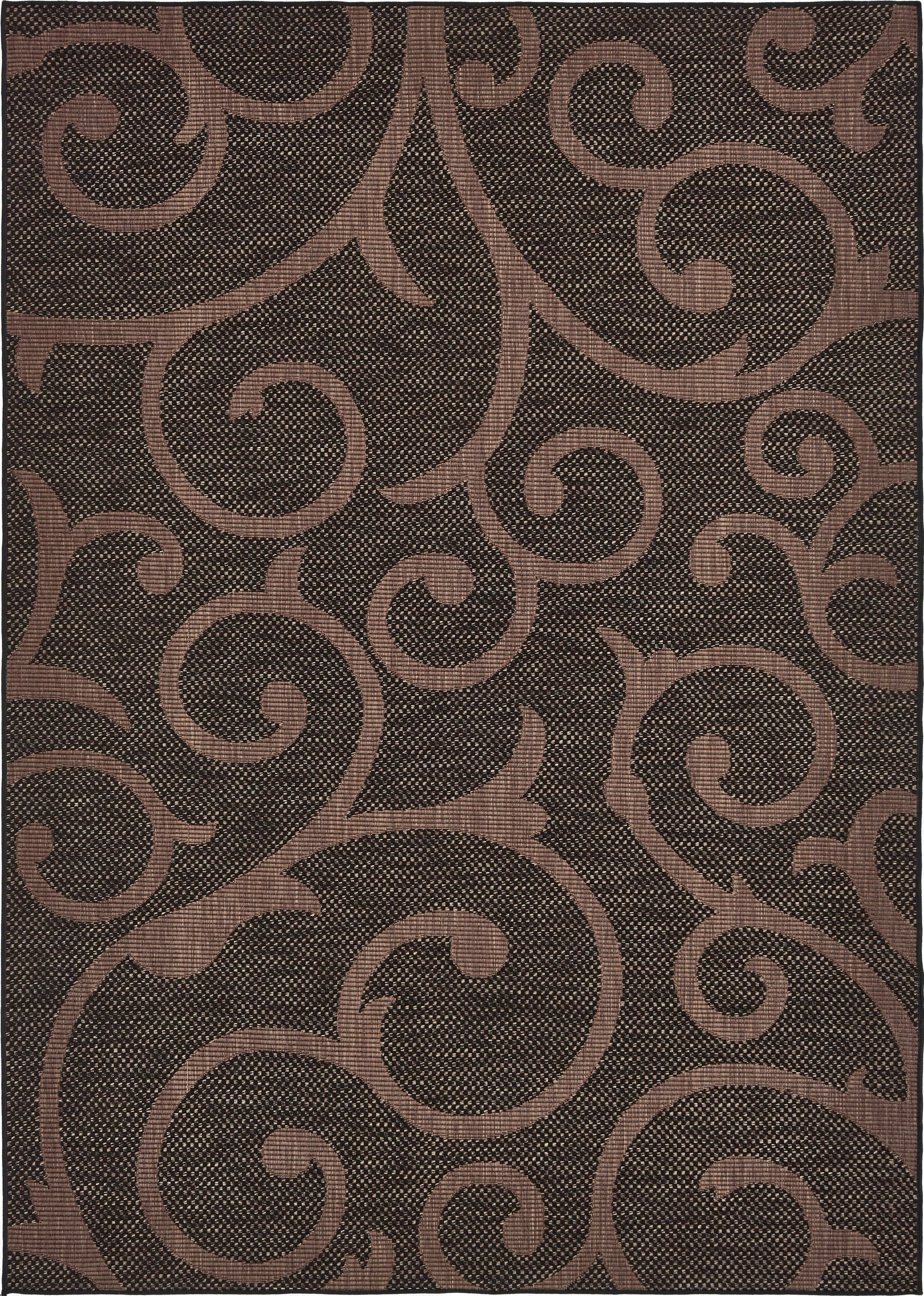  7' x 10'  Washable Botanical Indoor / Outdoor Rug