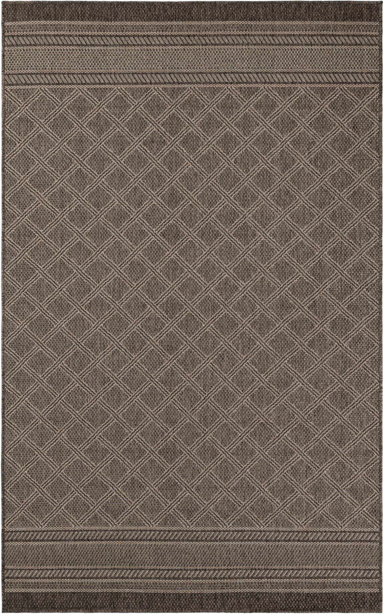  5' 1 x 8'  Washable Lattice Indoor / Outdoor Rug