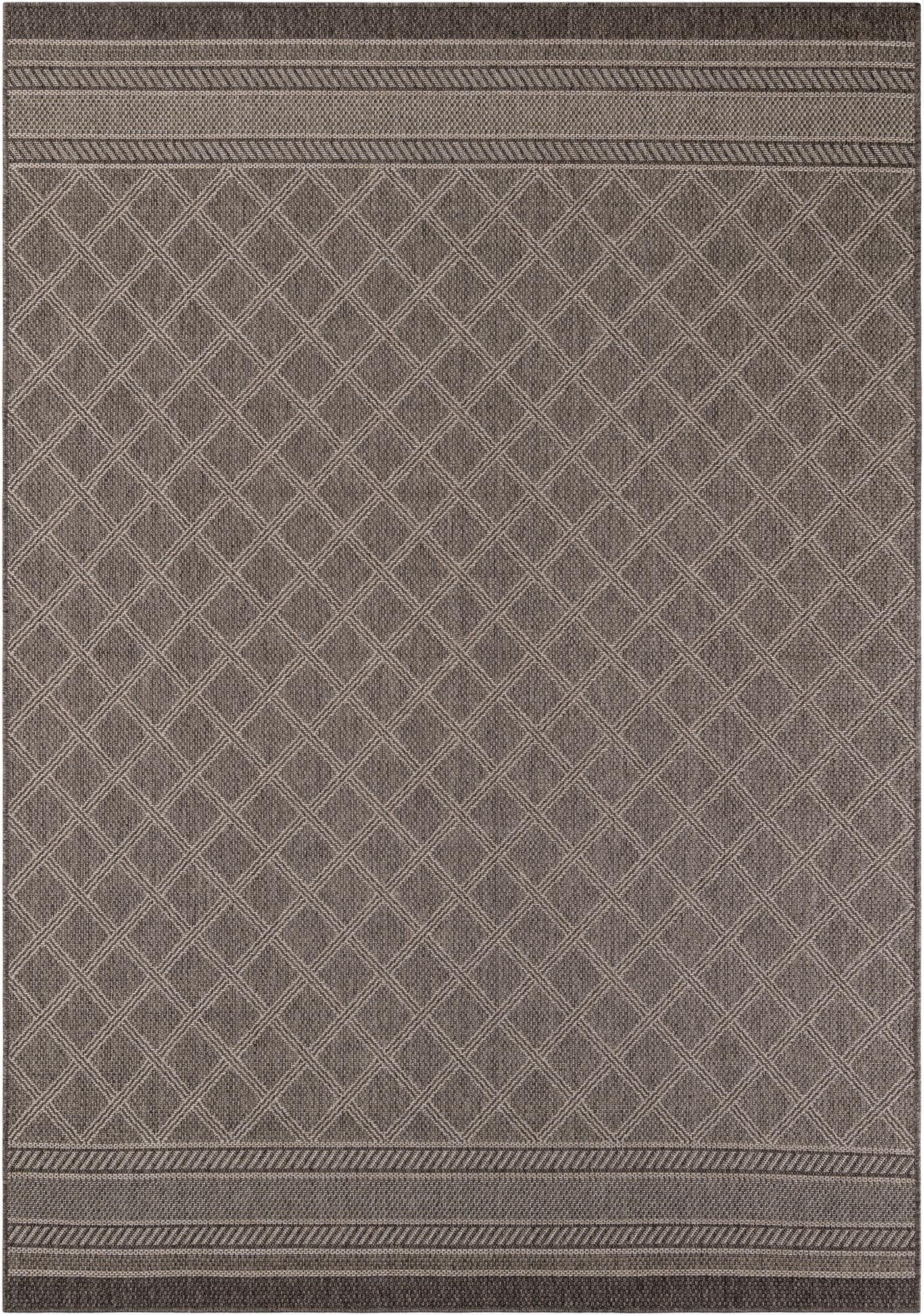  7' 1 x 10'  Washable Lattice Indoor / Outdoor Rug