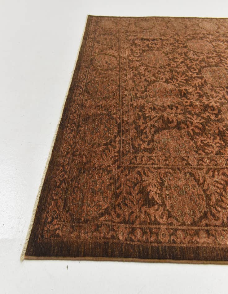 Detail image of  6' 8 x 9' 10  Hand Knotted Peshawar Ziegler Rug