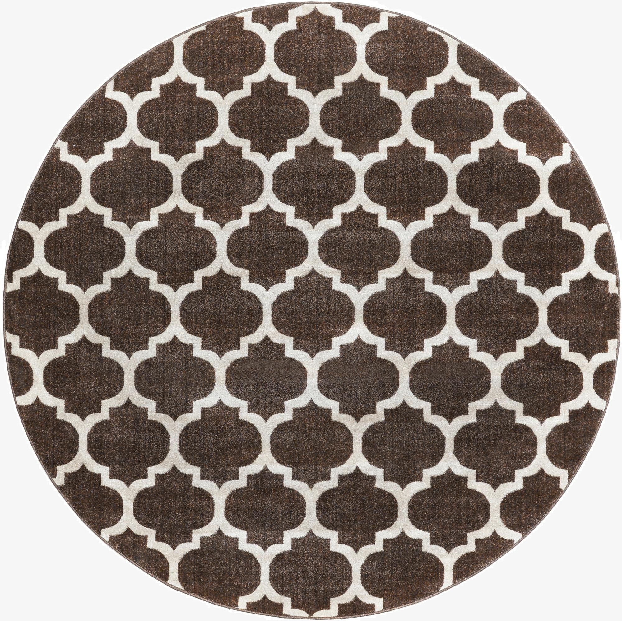  7' 10 x 7' 10 Lattice Round Rug
