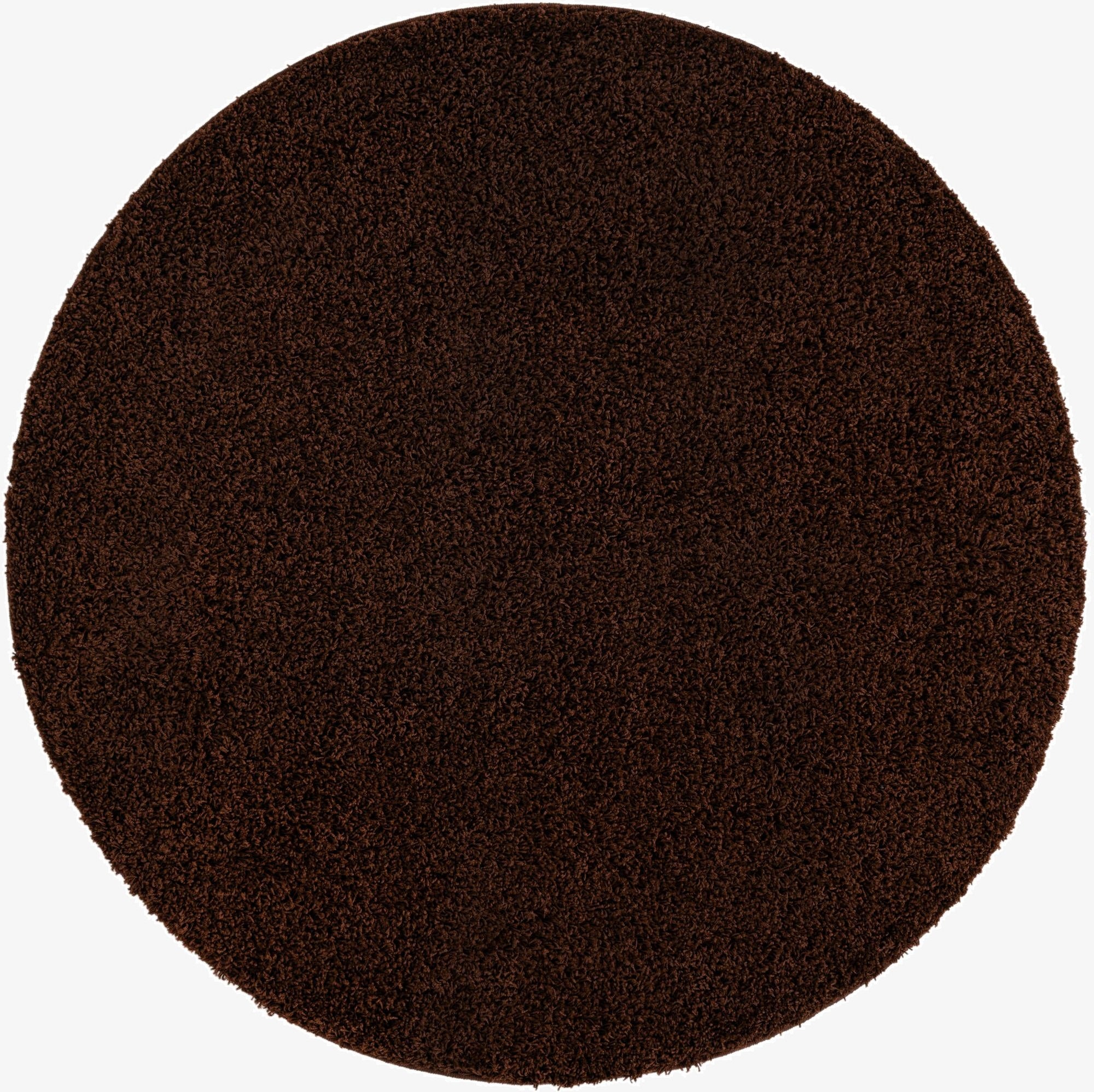  6' x 6' Solid Shag Round Rug