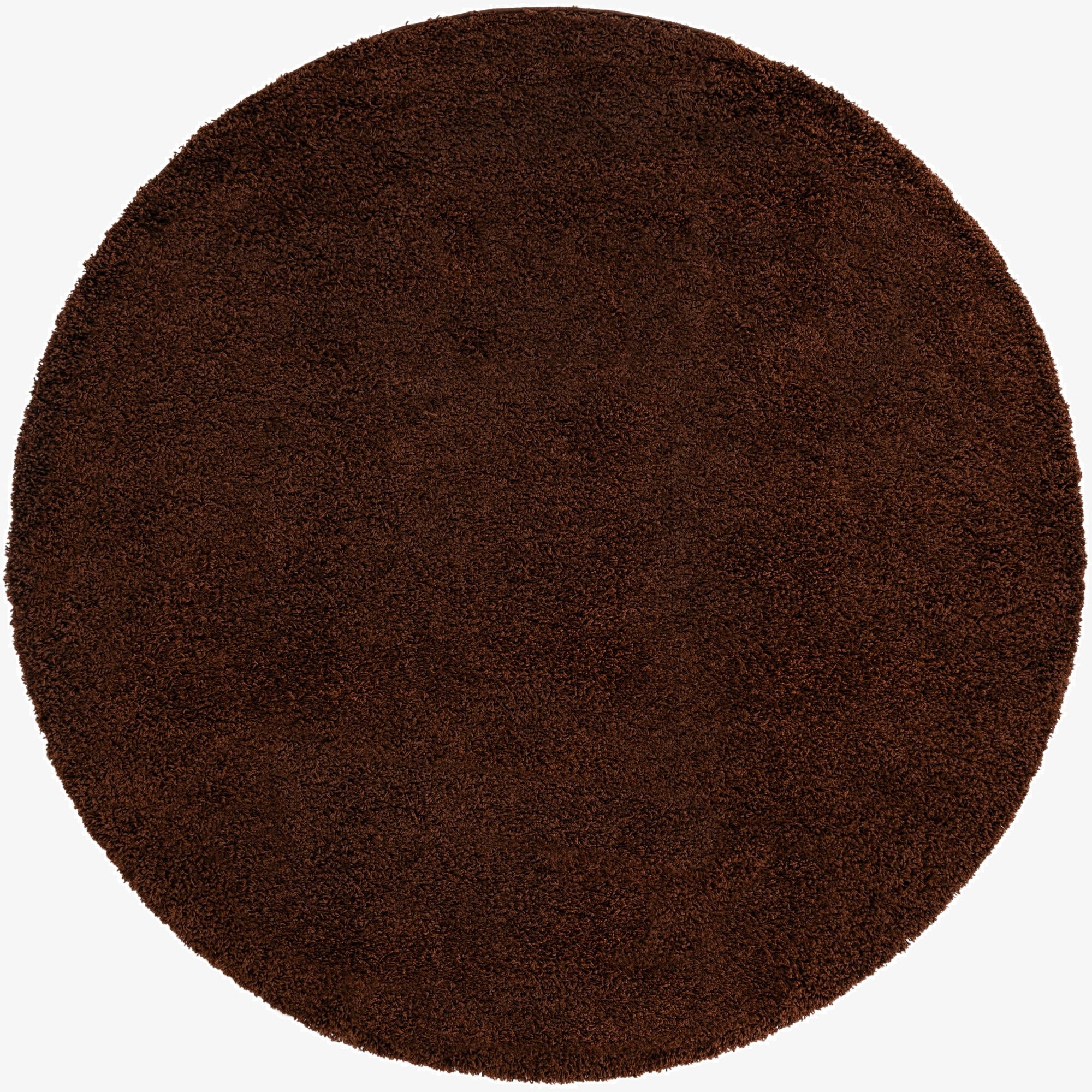  7' 10 x 7' 10 Solid Shag Round Rug
