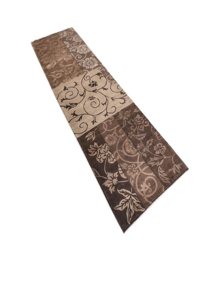 Detail image of  2' 9 x 10'  Hand Knotted Darya Wool Runner Rug