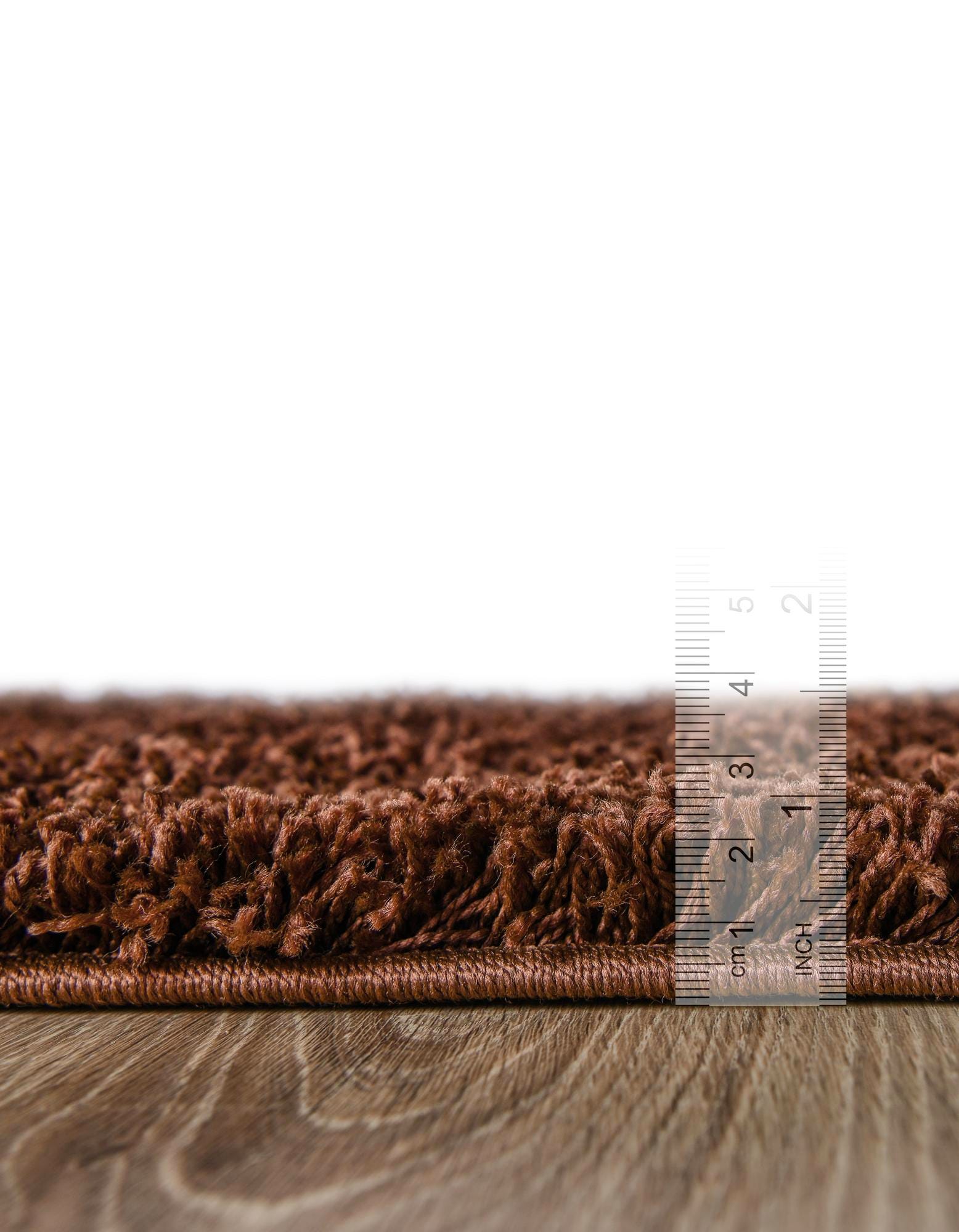 Chocolate Brown 2' x 6' Solid Shag Runner Rug | Rugs.com
