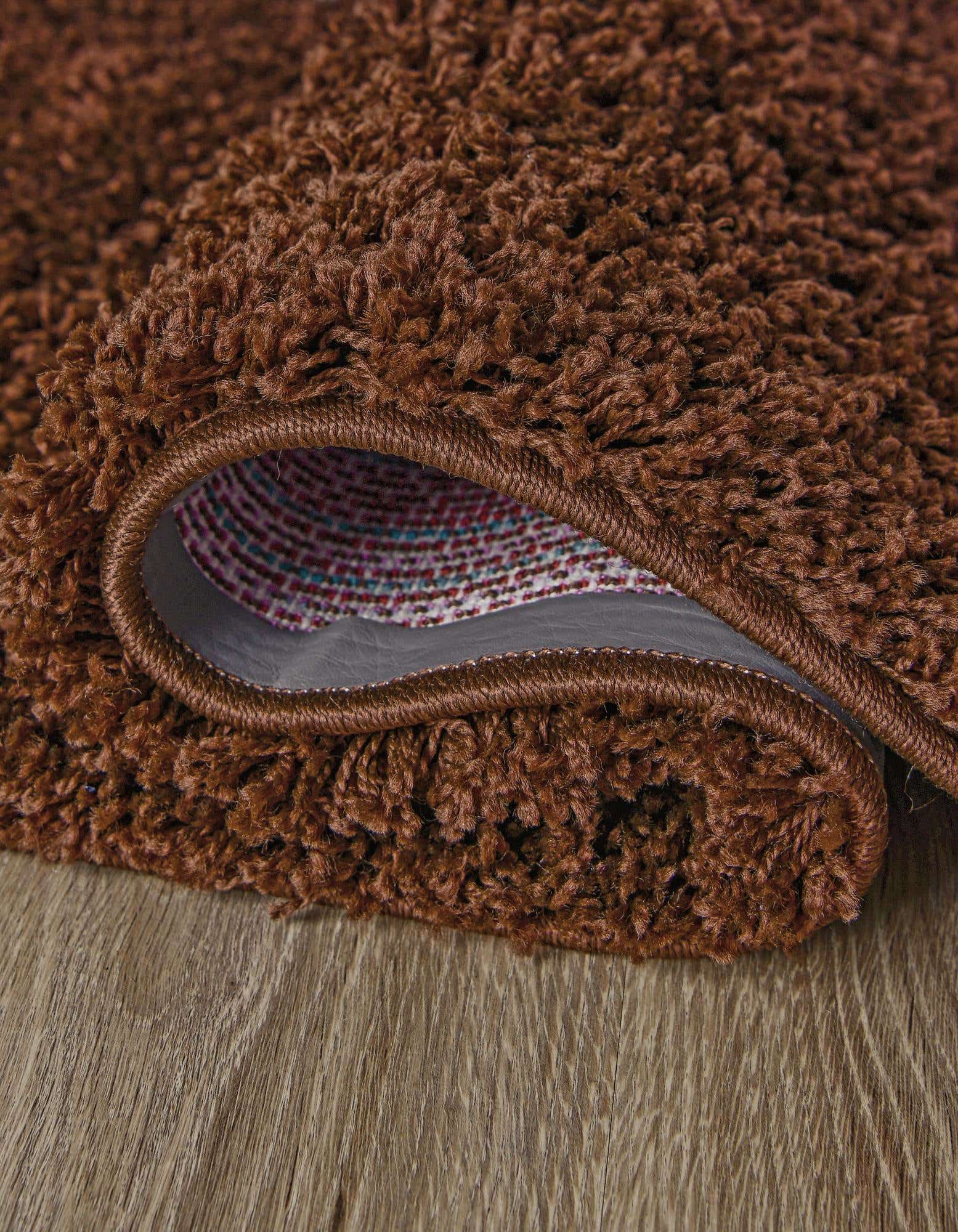 Chocolate Brown 2' x 6' Solid Shag Runner Rug | Rugs.com