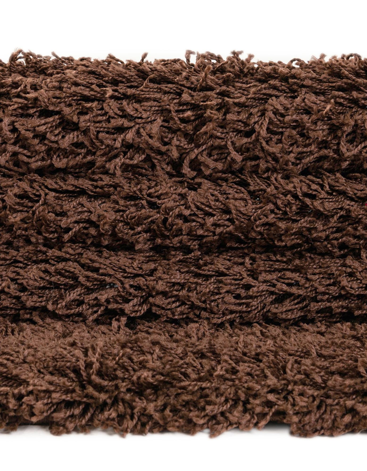 Chocolate Brown 2' x 6' Solid Shag Runner Rug | Rugs.com