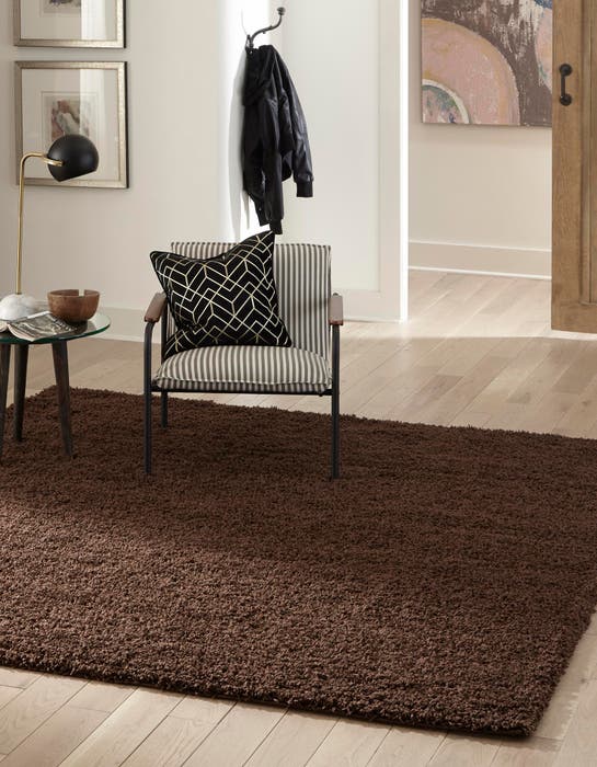 Sandy Brown 7' 10 x 7' 10 Solid Shag Square Rug | Rugs.com