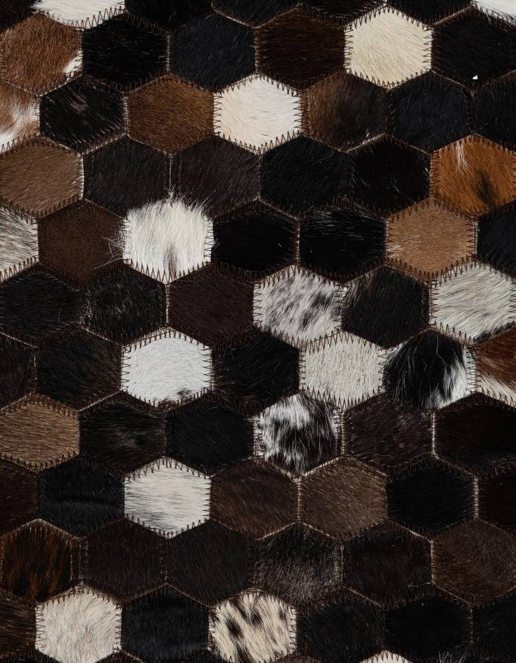 Detail image of  5' x 7' 10 Cowhide Leather Rug