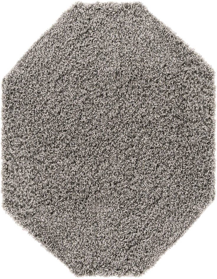 Detail image of  4' x 4' Solid Shag Octagon Rug