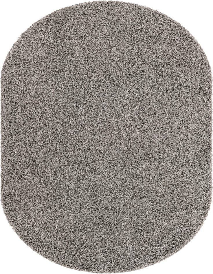 Detail image of  5' 3 x 8' Solid Shag Oval Rug
