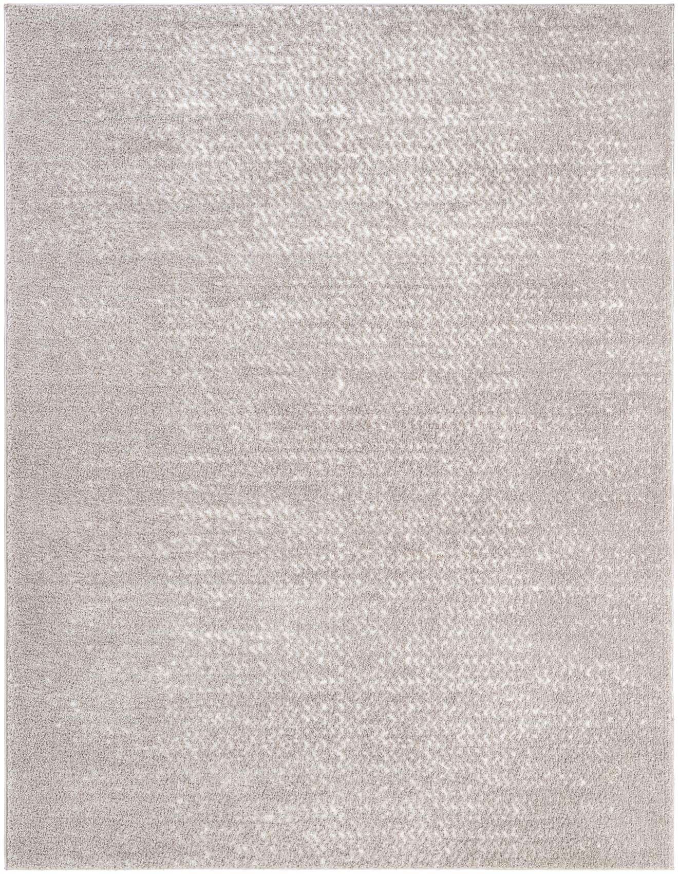 A 6x9 rectangular gray modern area rug with a subtle textured pattern, suitable for a living room.