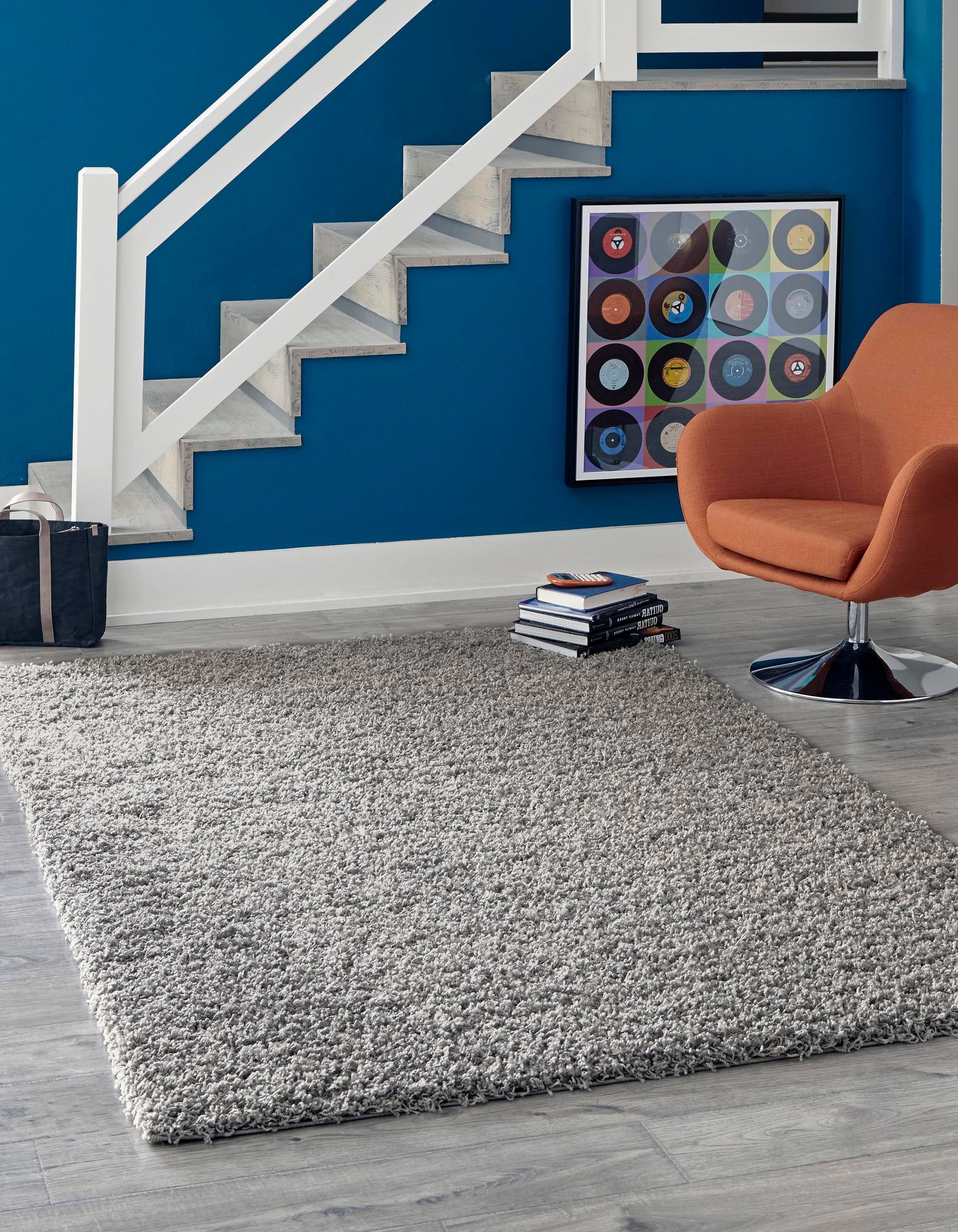 Cloud Gray 5' x 8' Solid Shag Rug | Rugs.com