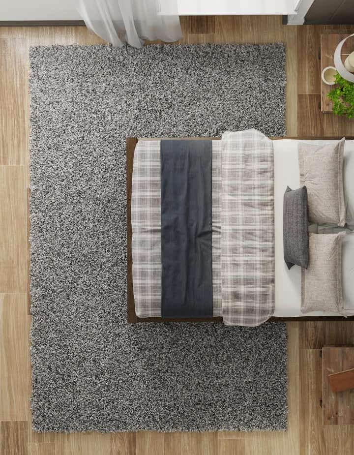 Cloud Gray 5' x 8' Solid Shag Rug | Rugs.com