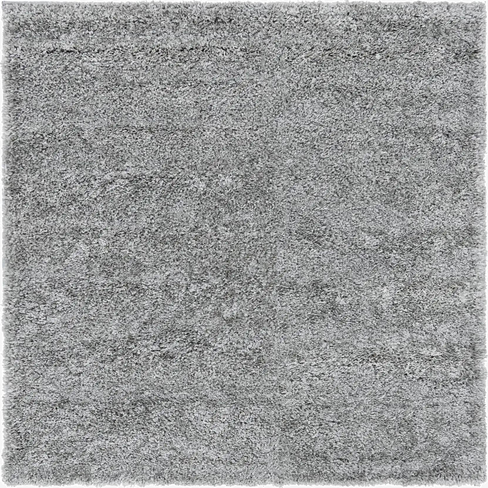  4' x 4' Soft Solid Shag Square Rug