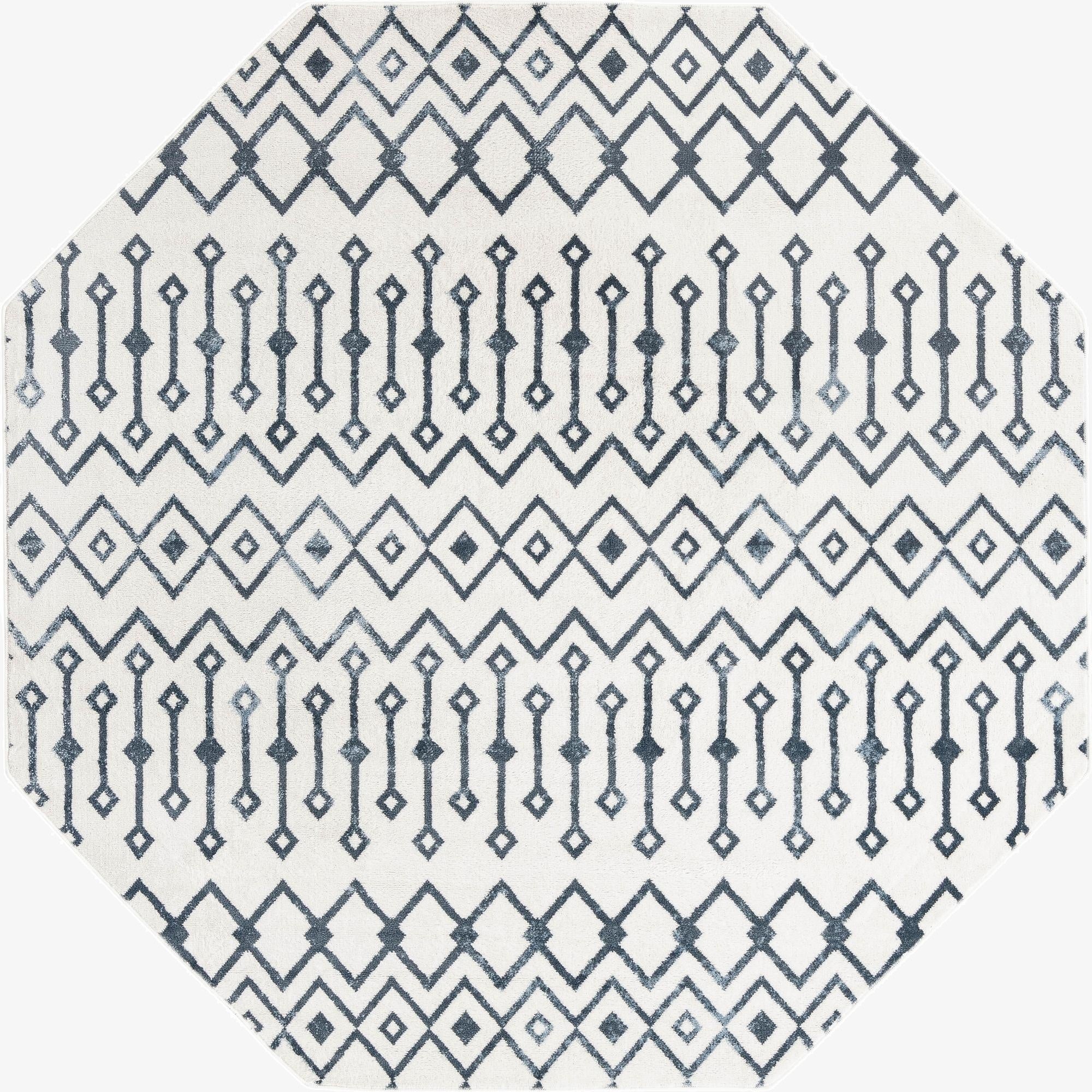  7' x 7' Bohemian Trellis Octagon Rug