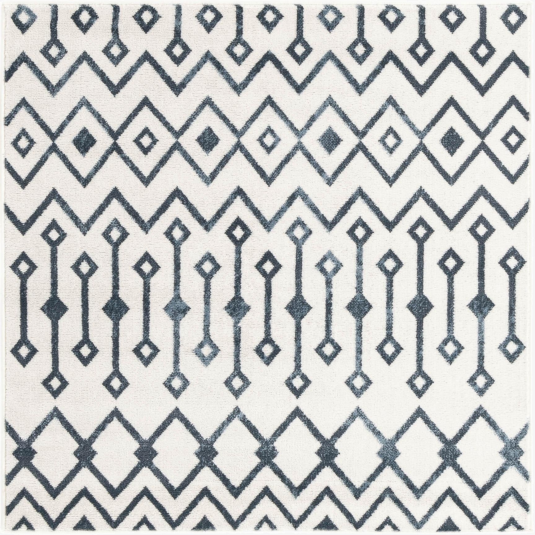  4' x 4' Bohemian Trellis Square Rug