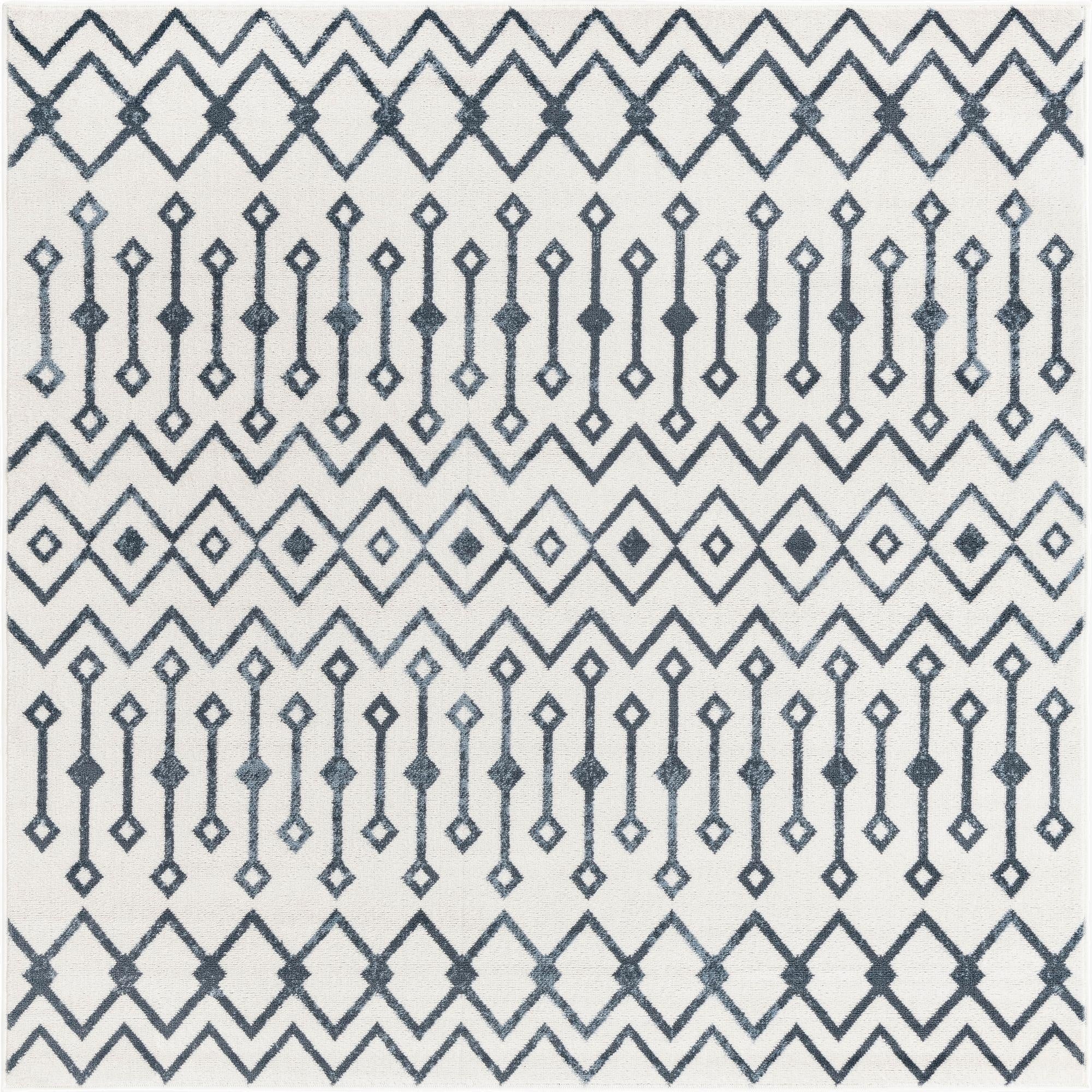  6' x 6' Bohemian Trellis Square Rug