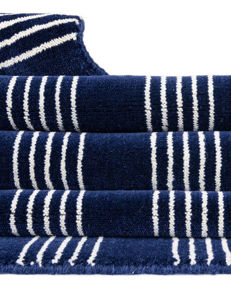 Detail image of  3' 3 x 10' Jill Zarin Striped Wool Runner Rug