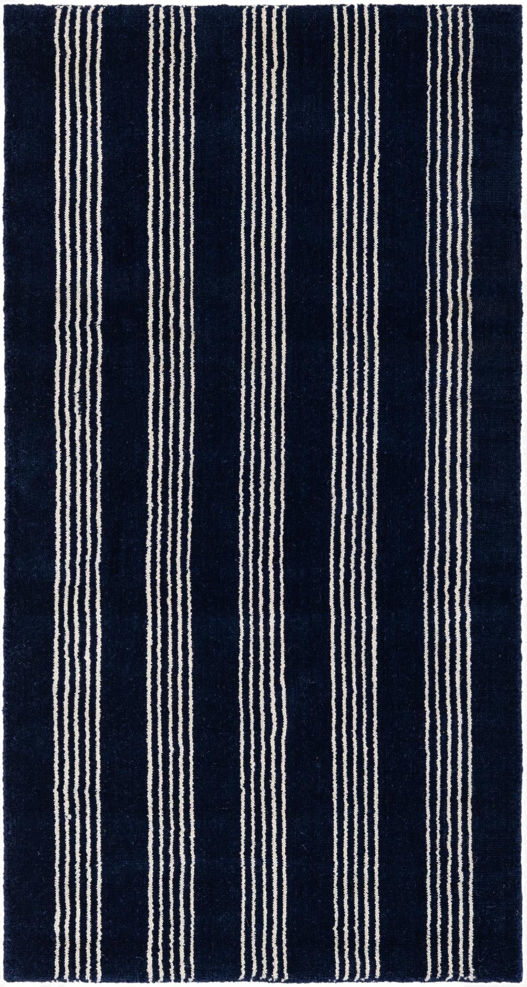 2' x 4' 1 Jill Zarin Striped Wool Runner Rug