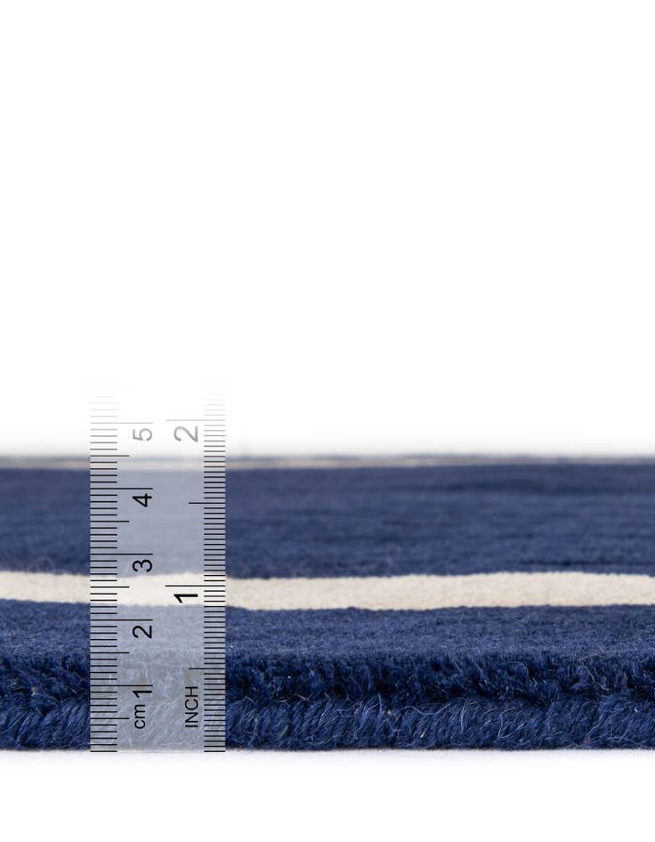 Detail image of  5' 1 x 5' 1 Jill Zarin Border Wool Square Rug