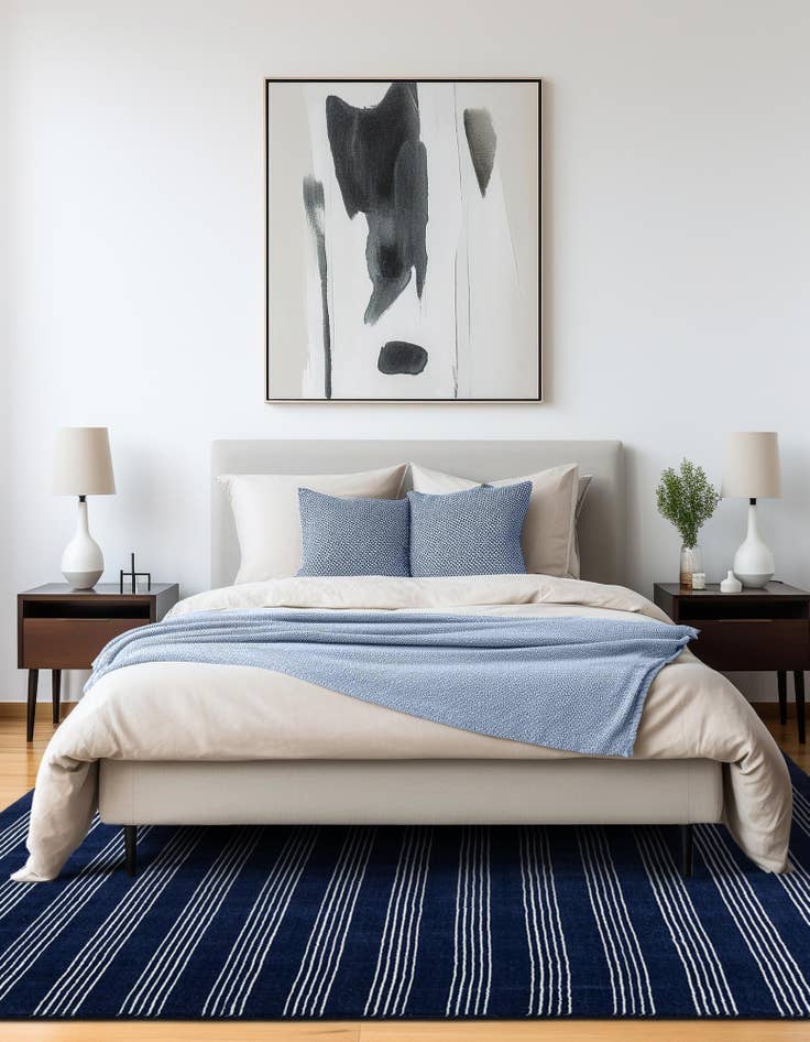 Detail image of  5' 1 x 5' 1 Jill Zarin Striped Wool Square Rug