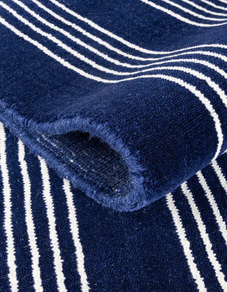 Detail image of  5' 1 x 5' 1 Jill Zarin Striped Wool Square Rug