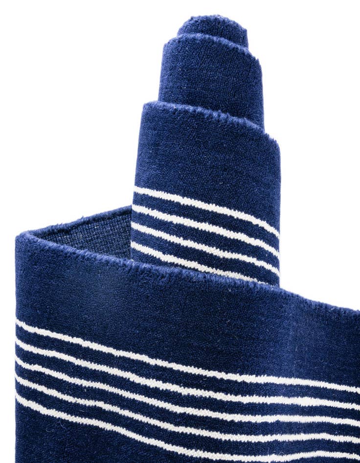 Detail image of  5' 1 x 5' 1 Jill Zarin Striped Wool Square Rug