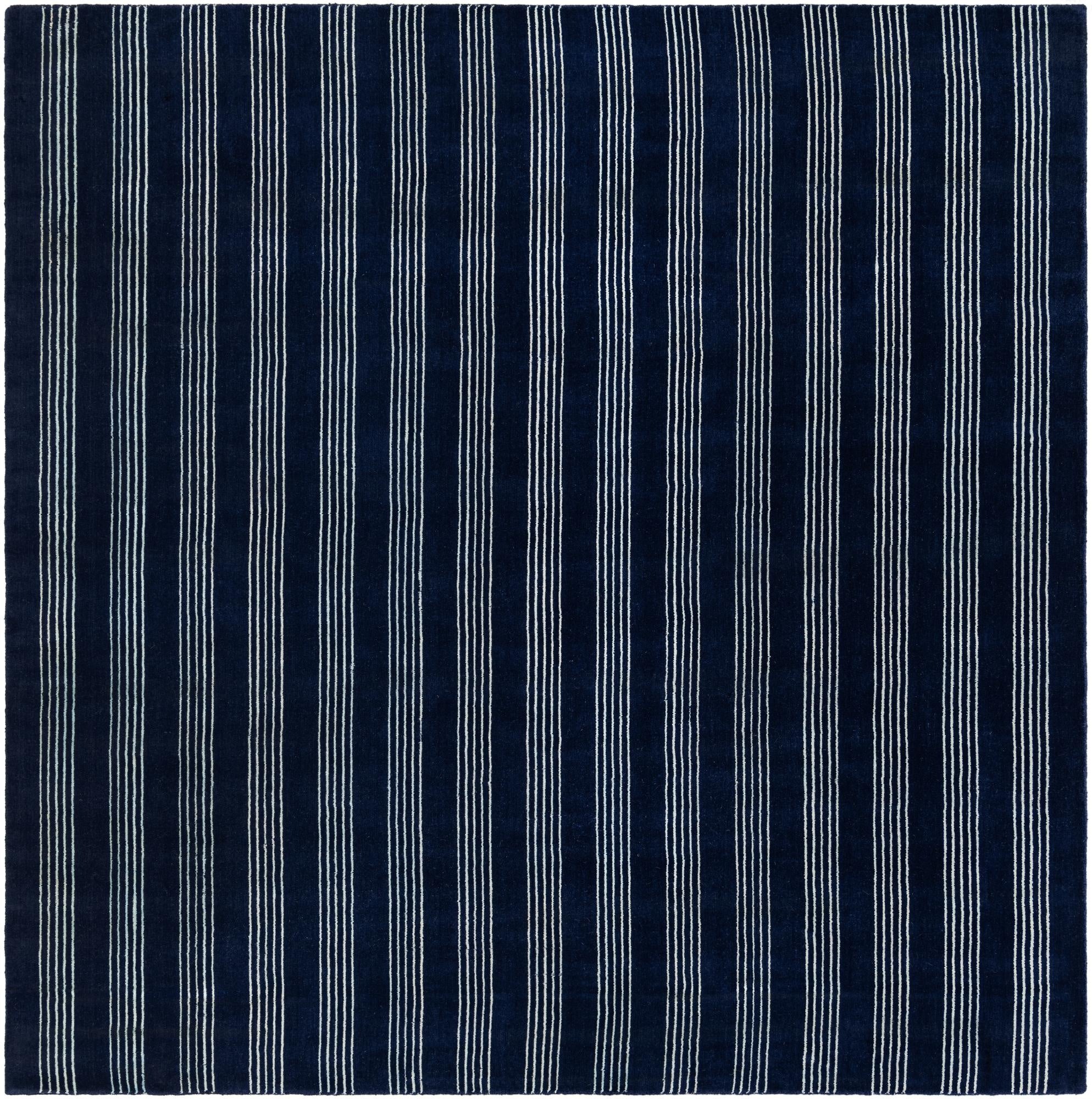  7' 10 x 7' 10 Jill Zarin Striped Wool Square Rug