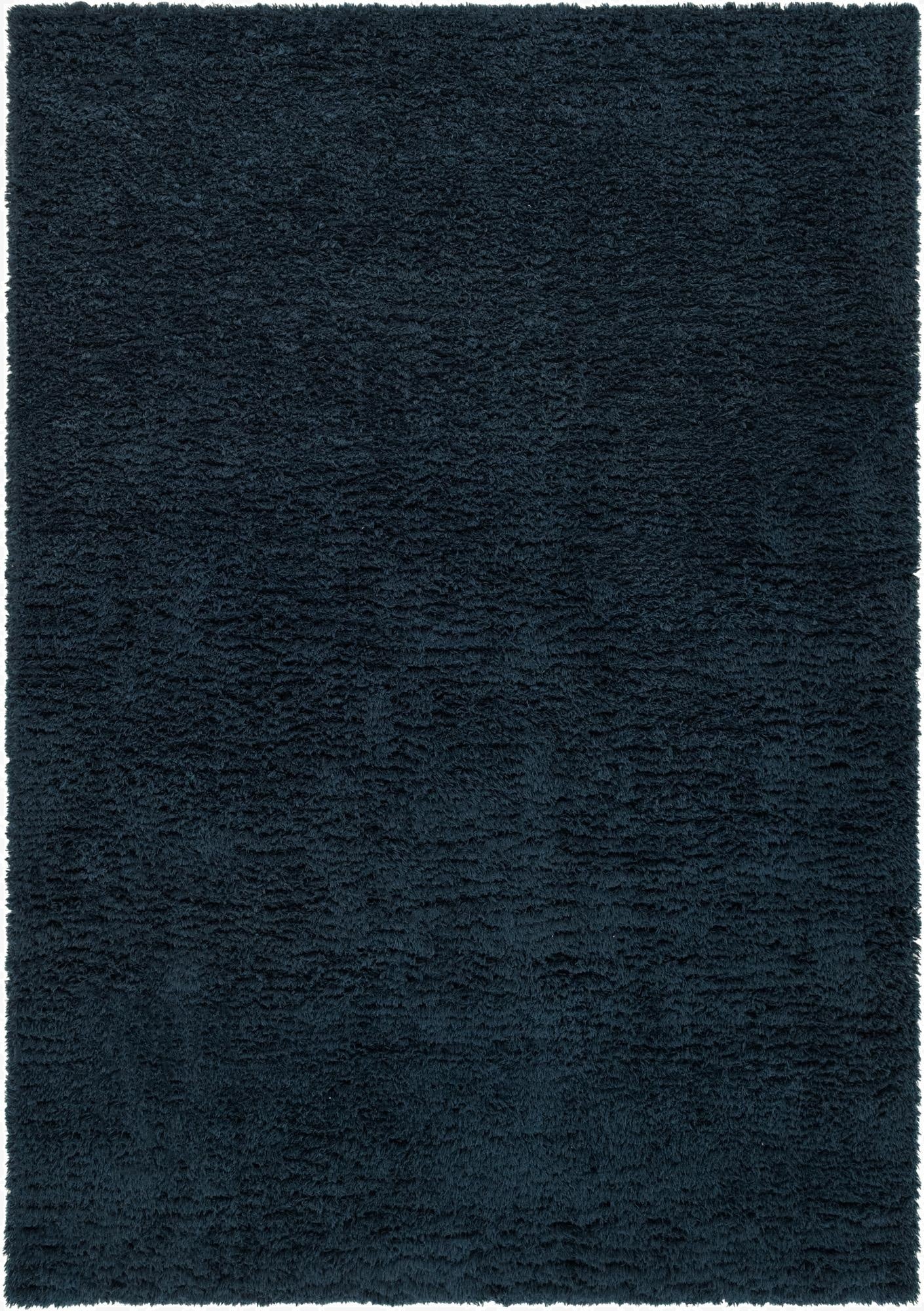 A plush 7x10 rectangular Infinity Shag rug in a deep blue color, featuring a soft, textured pile.