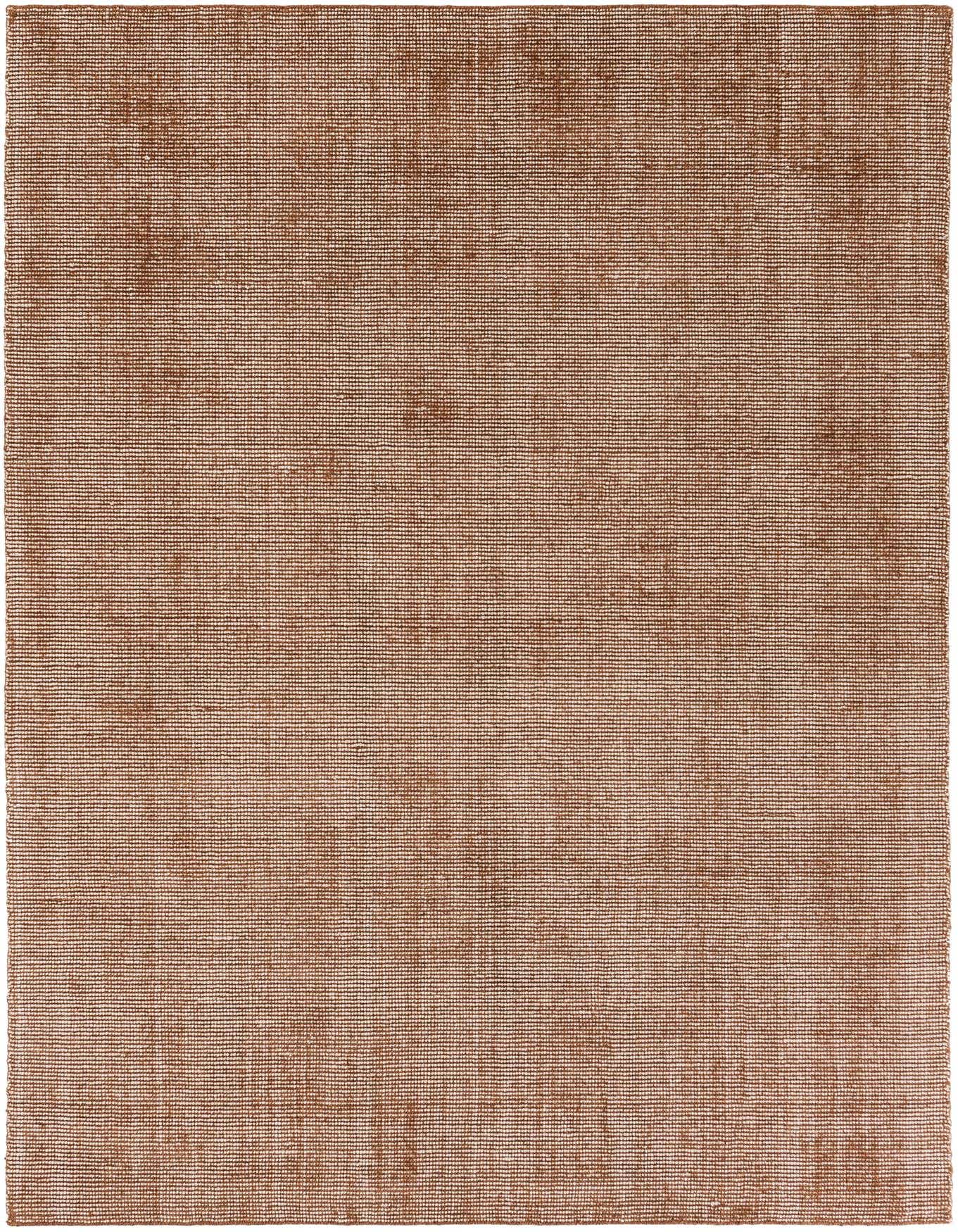 A 6x9 rectangular Rugs.com Jill Zarin English Manor rug in cocoa bean brown with a modern, textured, high pile.