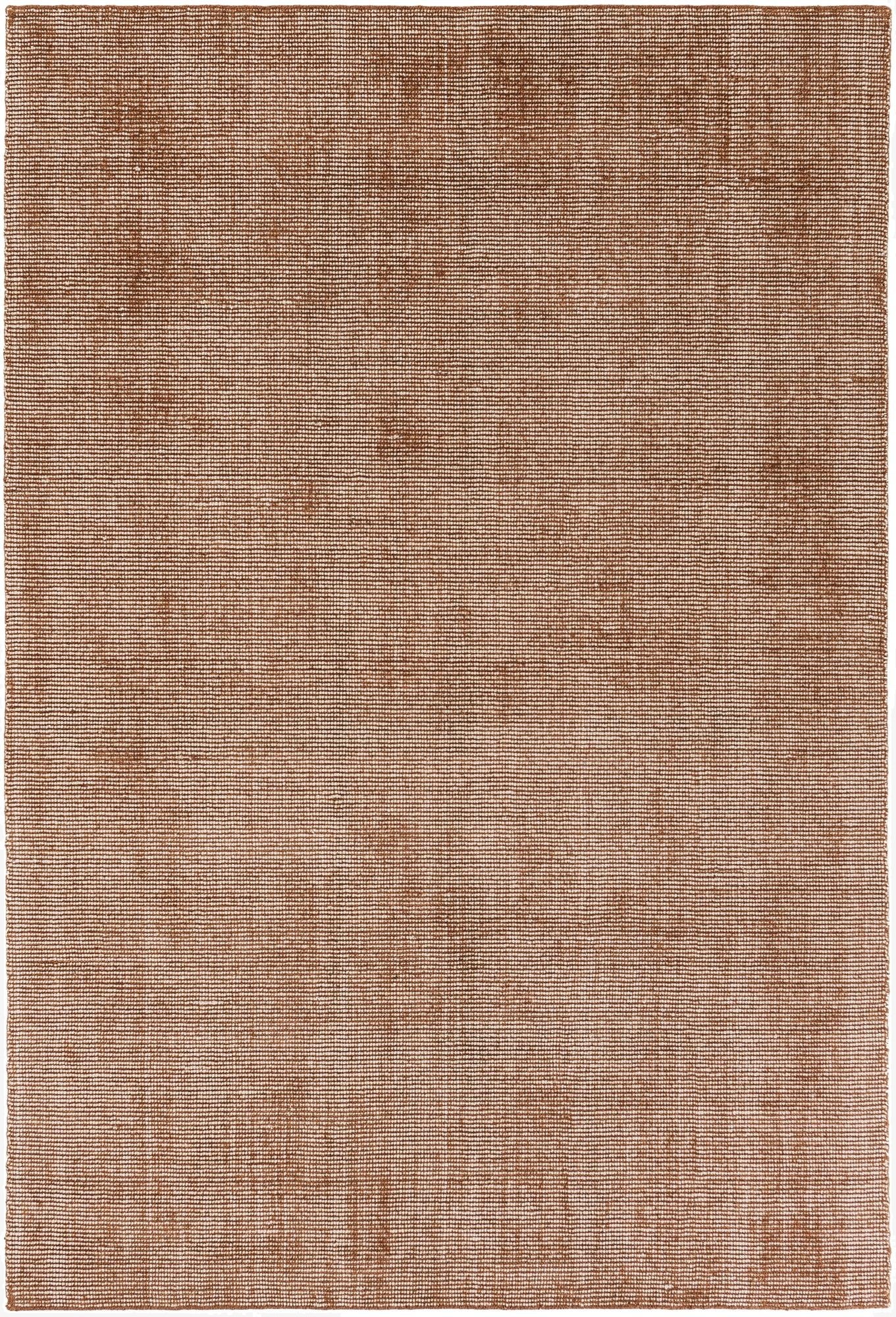 A 6x9 rectangular Rugs.com Jill Zarin English Manor rug in cocoa bean brown with a modern, textured, high pile.
