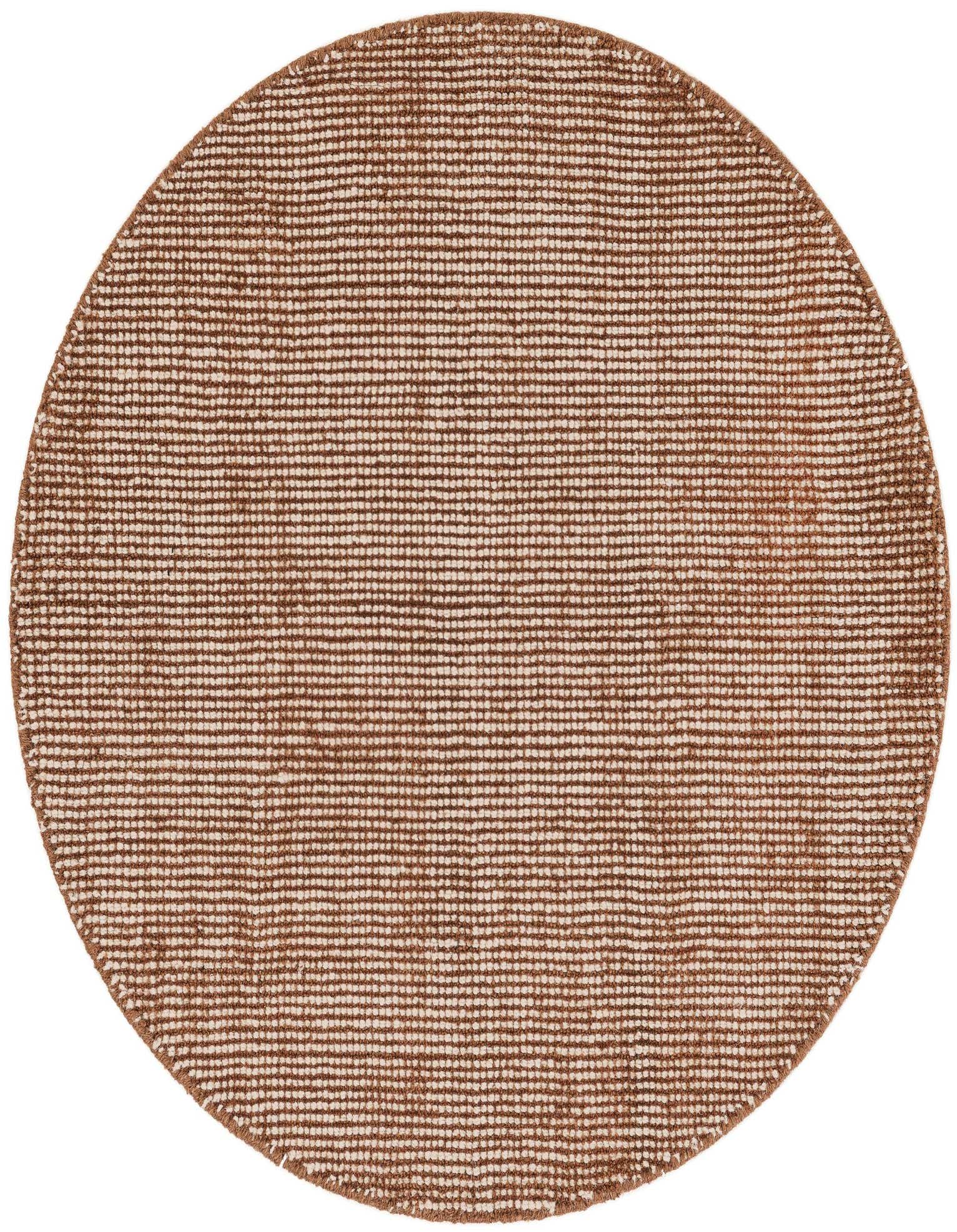 A 3' 1 round Rugs.com Jill Zarin English Manor rug in cocoa bean brown, featuring a modern textured wool pile.