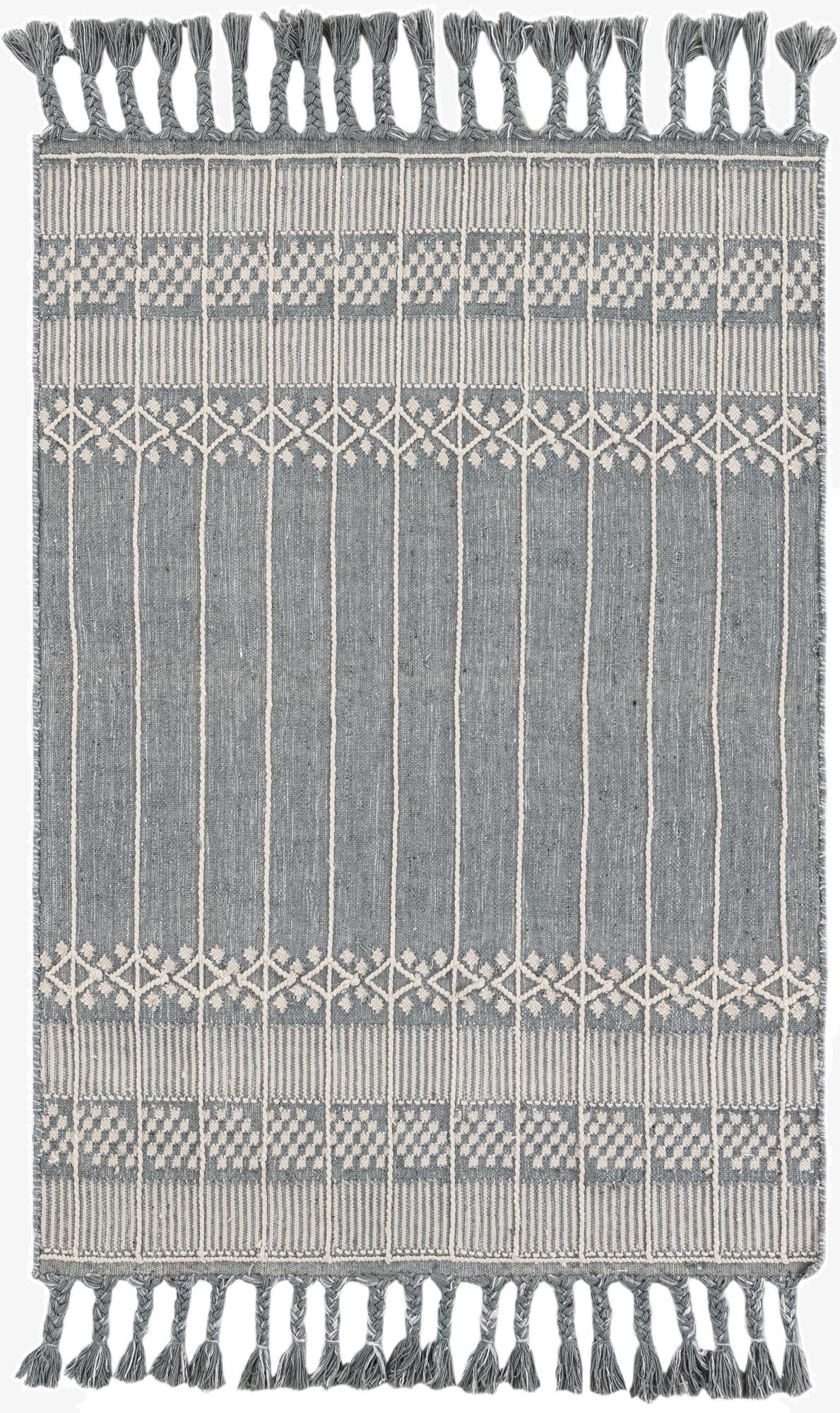  4' 1 x 6' 1  Washable Eco Bohemian Indoor / Outdoor Rug