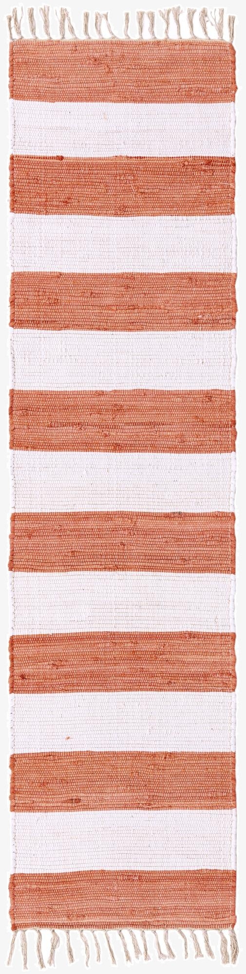  2' 2 x 8'  Hand Woven Chindi Rag Runner Rug